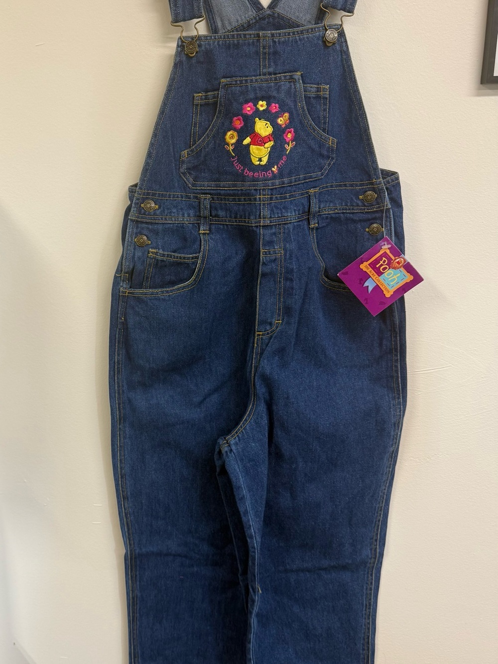 Vintage Dark Blue Denim Kids Overalls